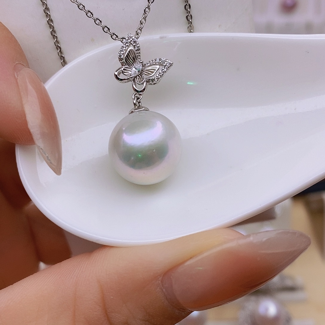 g***y淡水珍珠银S925镶嵌吊坠(赠链)