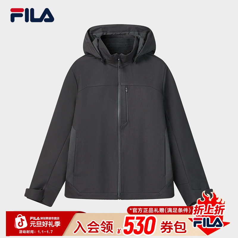 FILA斐乐男士【绵羊毛加厚防风外套】春新款高级夹克F11M615705F
