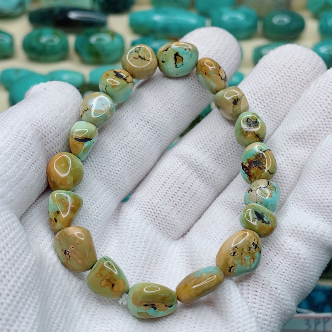 绿松石珠宝奇石未镶嵌心**光