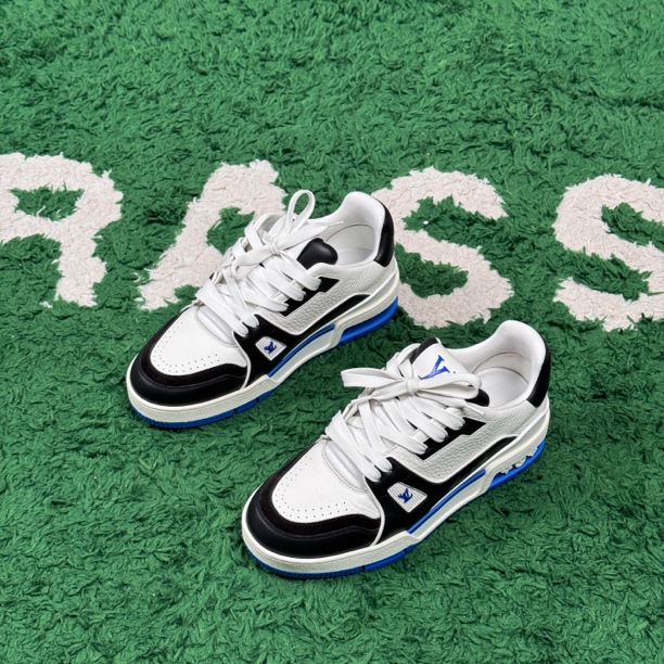 99新 LouisVuitton/路易威登 TRAINER黑蓝 藤原浩2.0 新款 36.5码