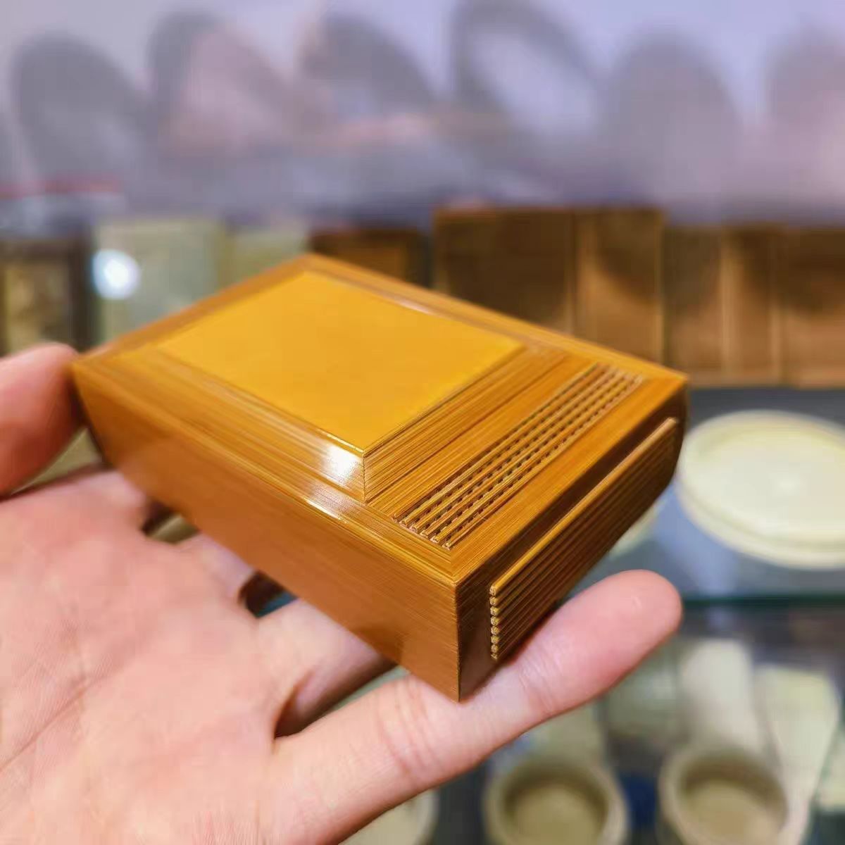 海派大师曹自康精制老竹镶嵌双面葫芦皮黄蛉盒竹蛉盒虫具鸣虫盒