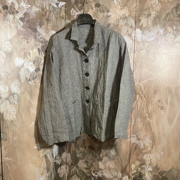 【姚家.Bonnie】“格子”复古老钱设计小翻领女装外搭