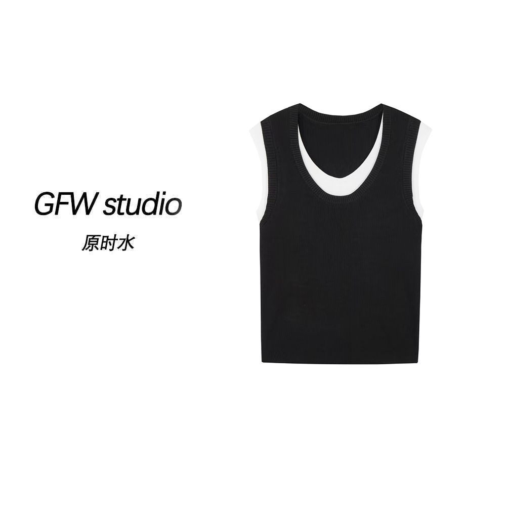 GFW 夏季高端气质休闲时尚洋气小众上衣设计感百搭潮流