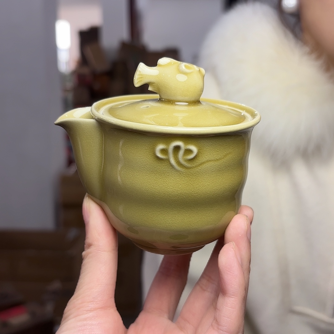 龙泉云间青瓷小米茶器