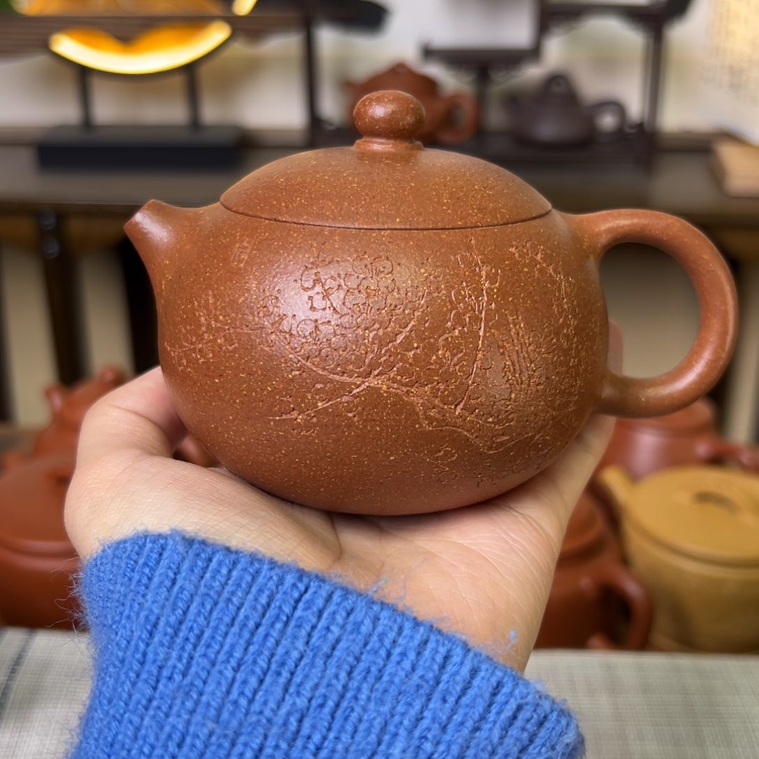 段泥茶壶紫砂壶西施壶黄降坡250cc