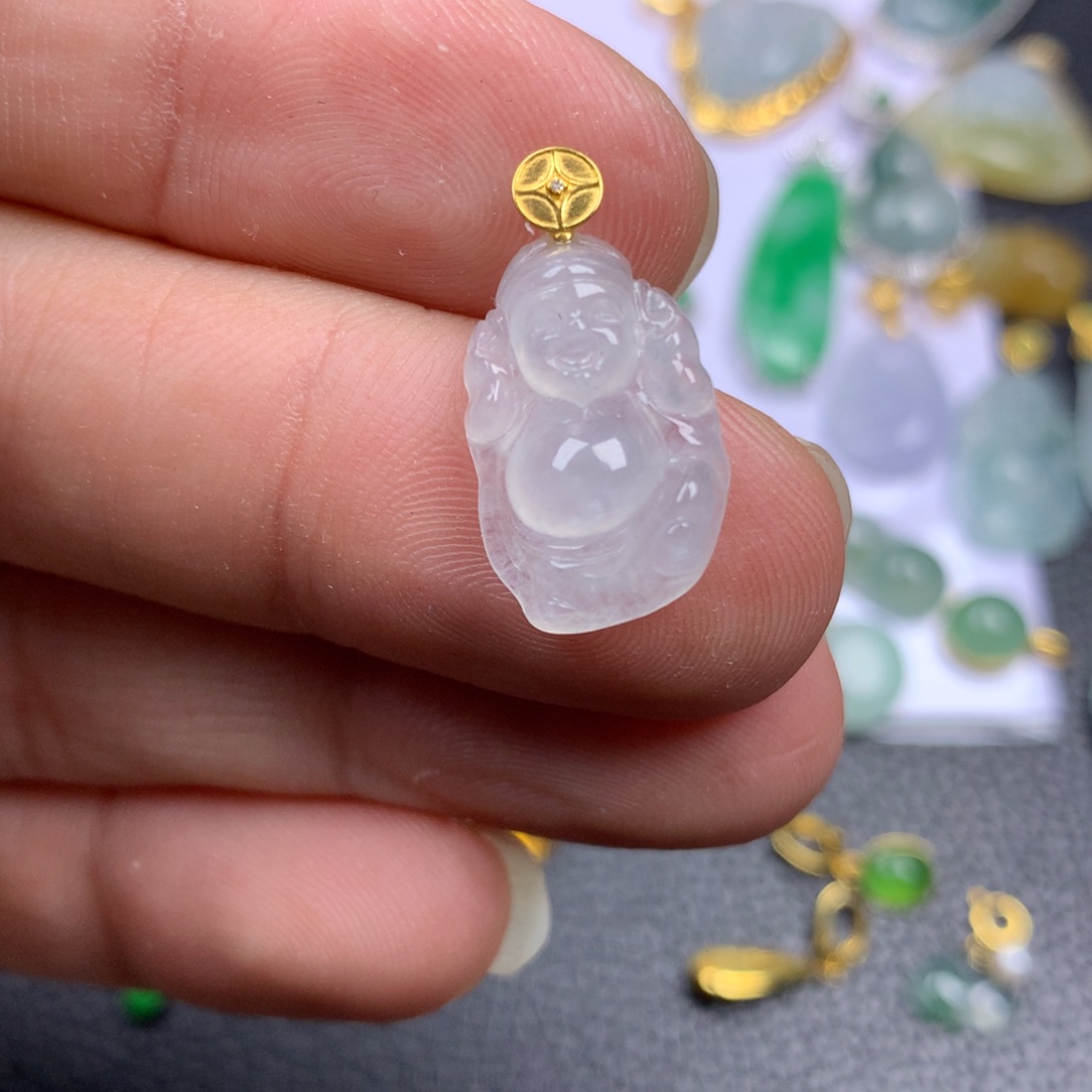 【闪购商品】翡翠18K金镶嵌颈饰翡翠