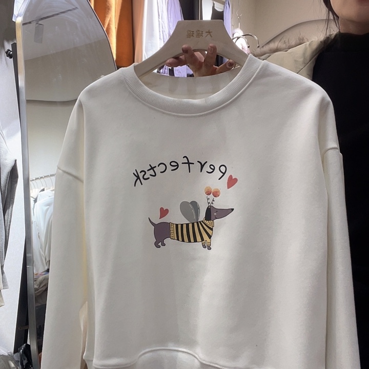 大瑶瑶同款牛奶绒卫衣