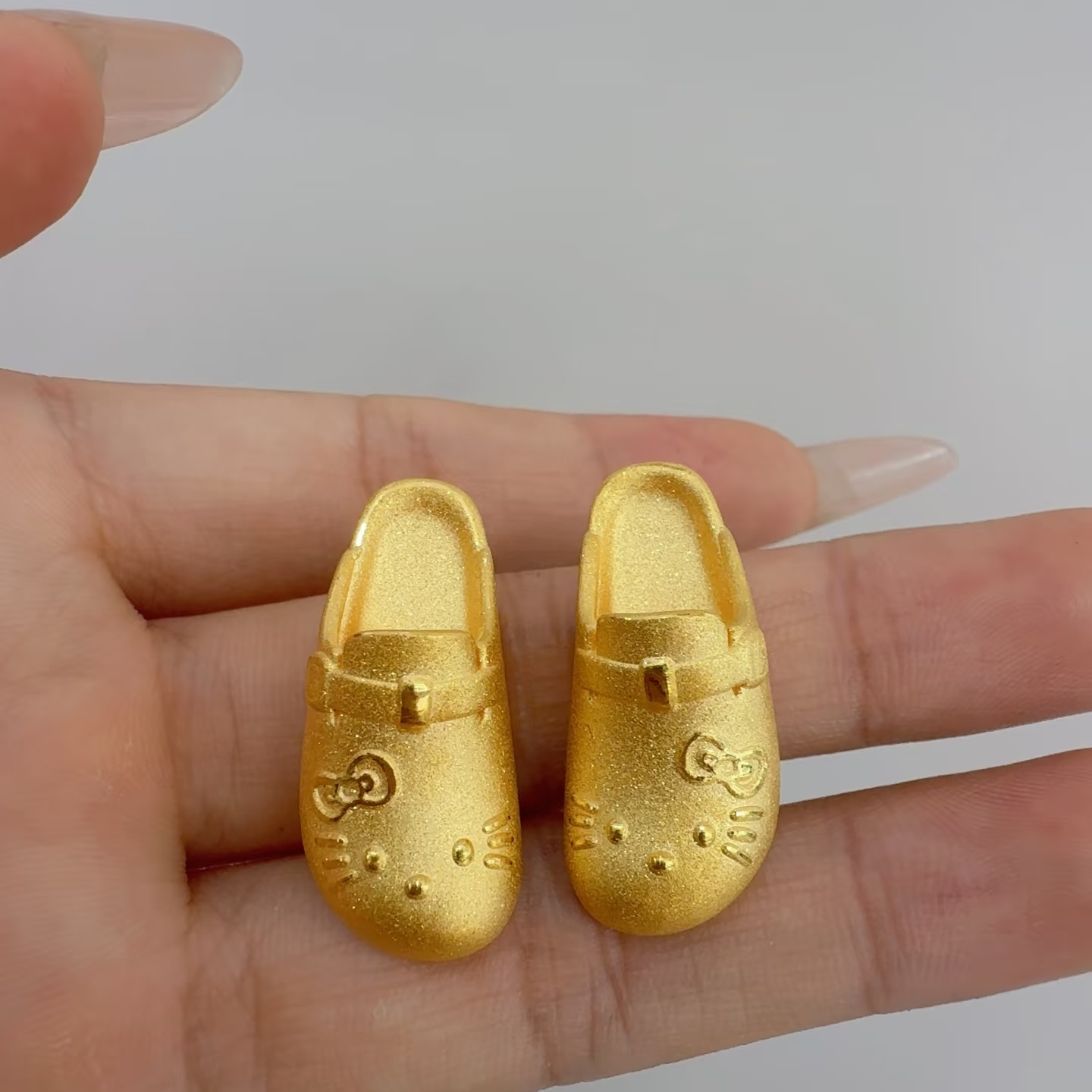 【创隆黄金】 999足金黄金kitty拖鞋摆件纯金系列