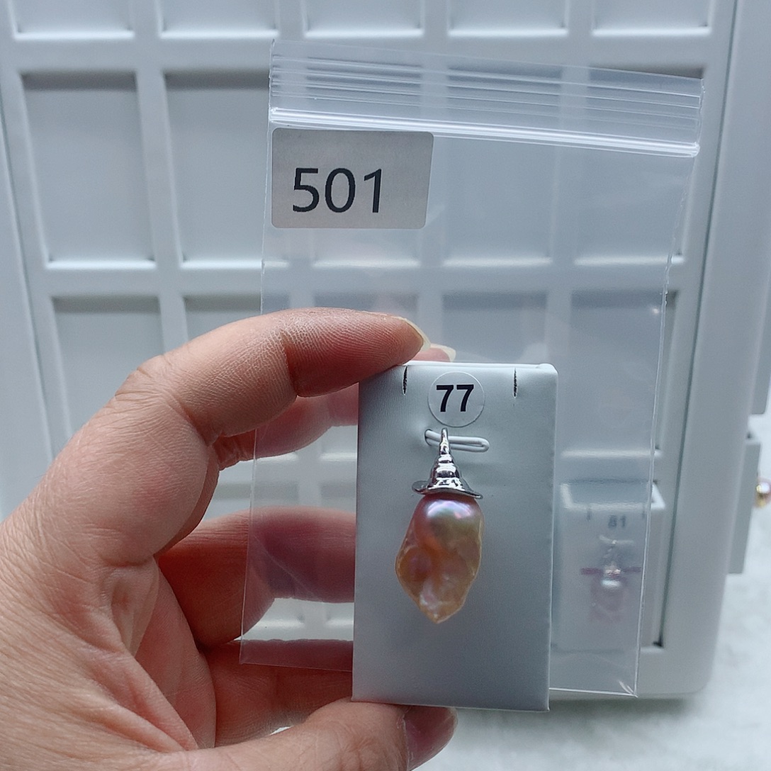 合金淡水珍珠吊坠(不含链)