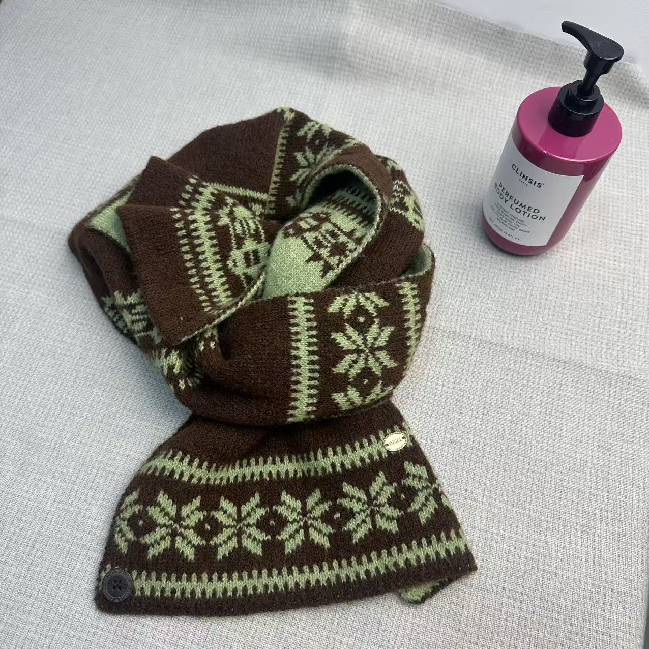 【M063】新款菲尔岛韩代围巾交叉长款保暖