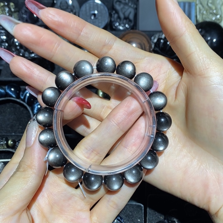 黑曜岩手链未镶嵌道*