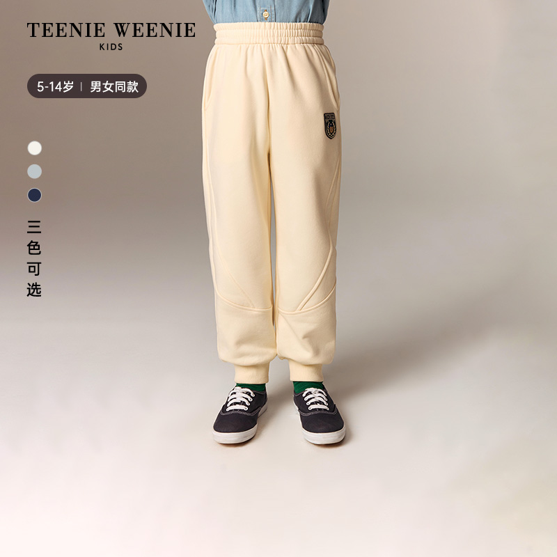 TeenieWeenieKids25新款秋冬男女童休闲时尚加绒卫裤TKTM258983I