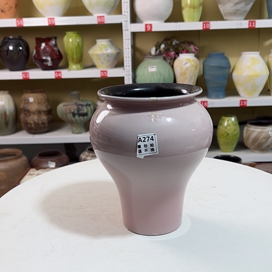 瓶高23口12。陶瓷精品摆件。274