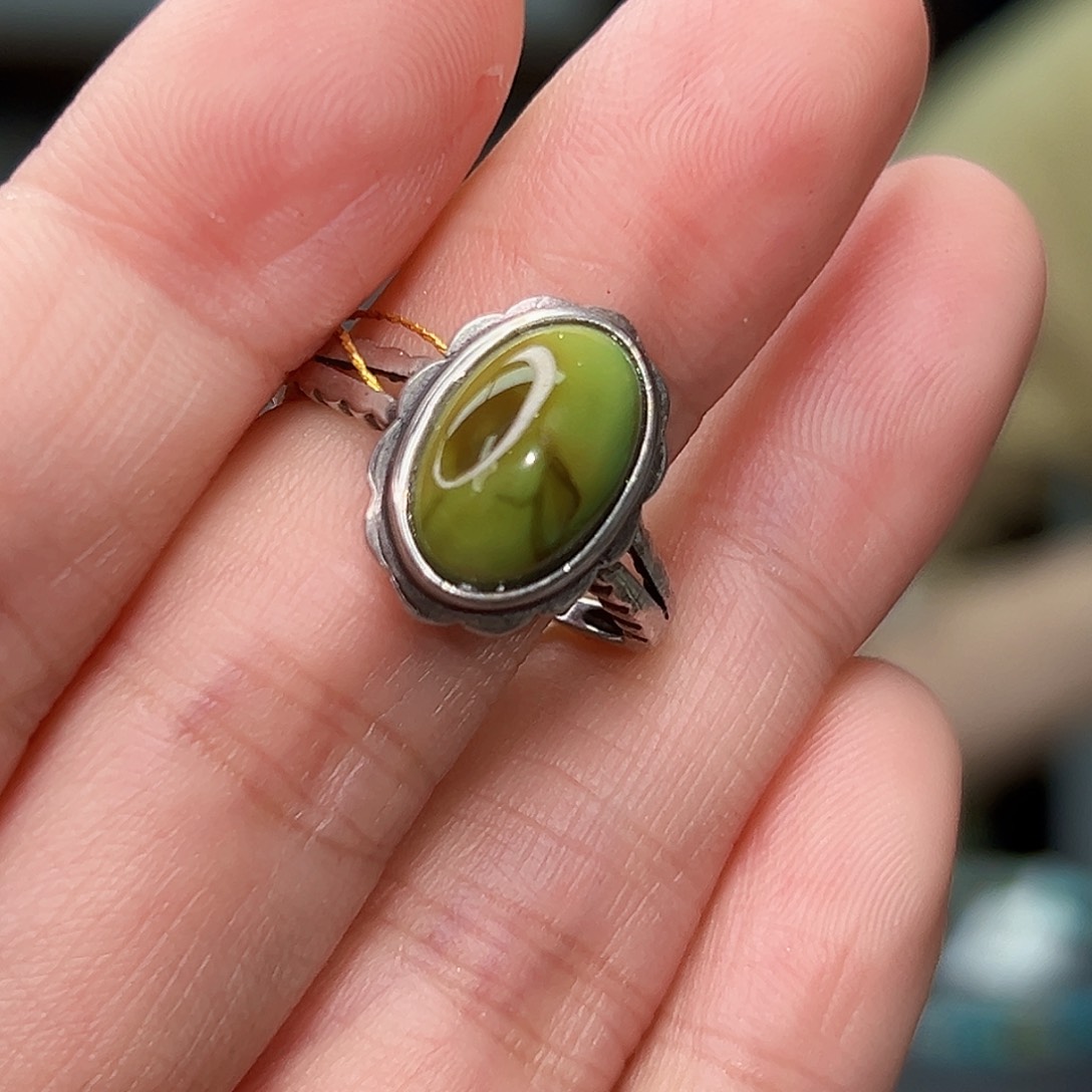 绿松石珠宝奇石银S925镶嵌