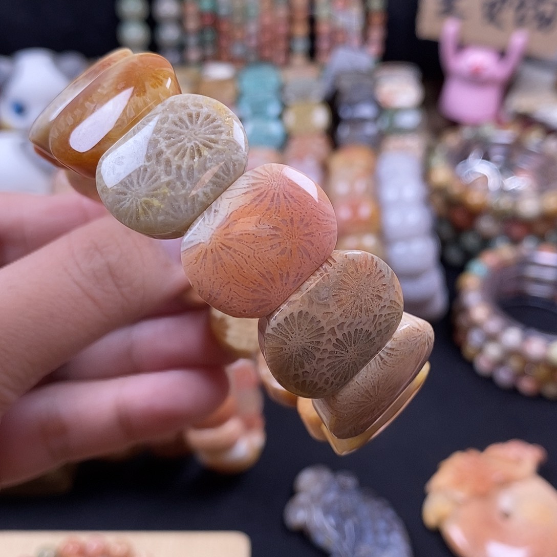 未镶嵌手牌硅化珊瑚（珊瑚玉）5