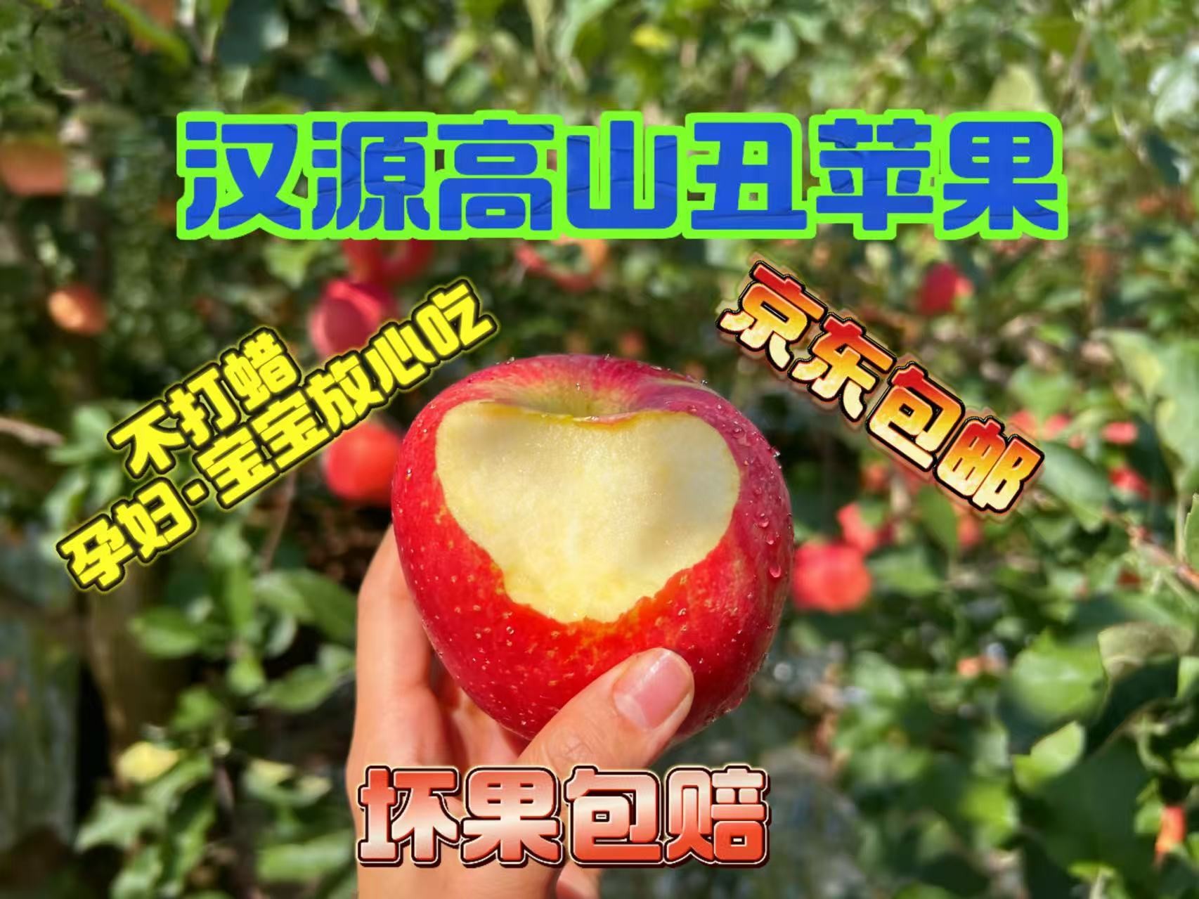 2025汉源高山头茬丑苹果脆甜多汁京东包邮孕妇.宝宝放心吃的苹果