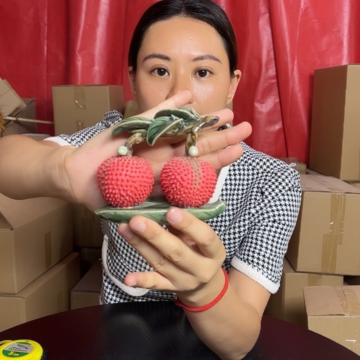 有机玻璃双荔枝红红火火