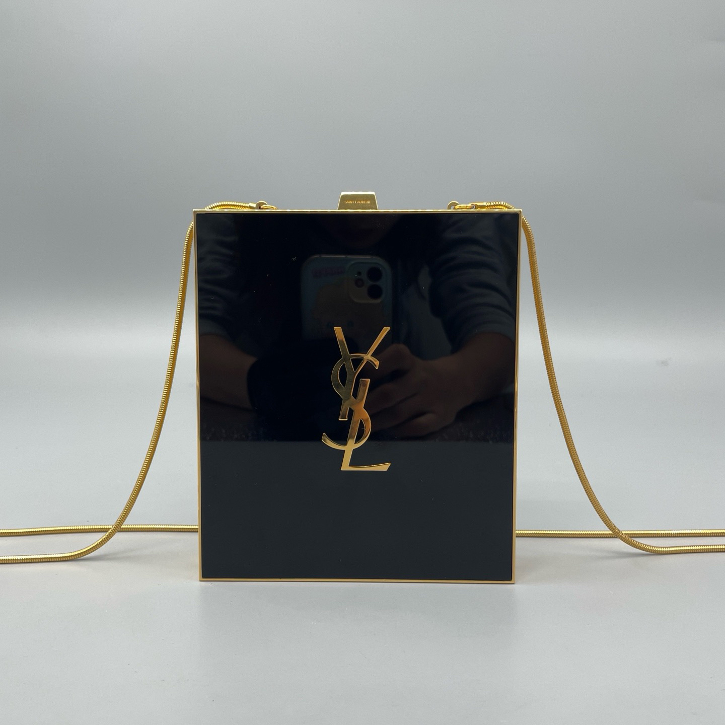 95新 YSL/圣罗兰 YSL 圣罗兰 黑金硬盒晚宴包 尺寸13*15 A3389