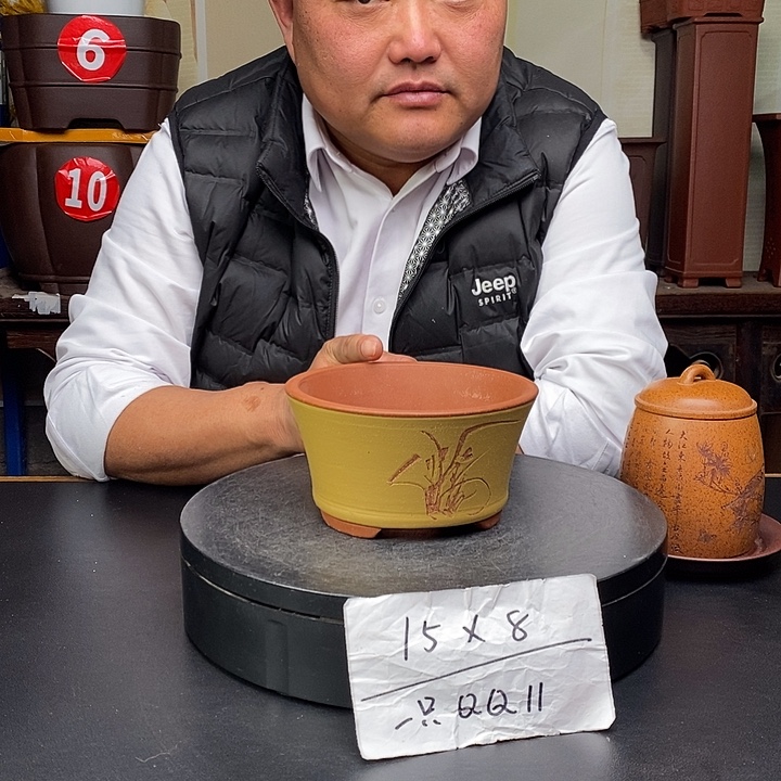 紫砂花盆货号一只QQ11