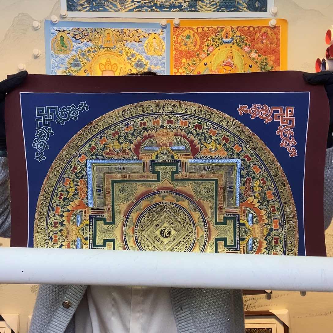 卷轴画纯手绘坛城唐卡50尺