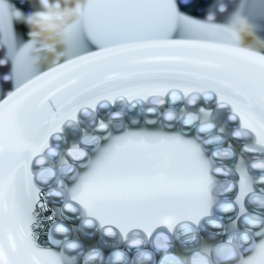 淡水珍珠颈饰钛钢