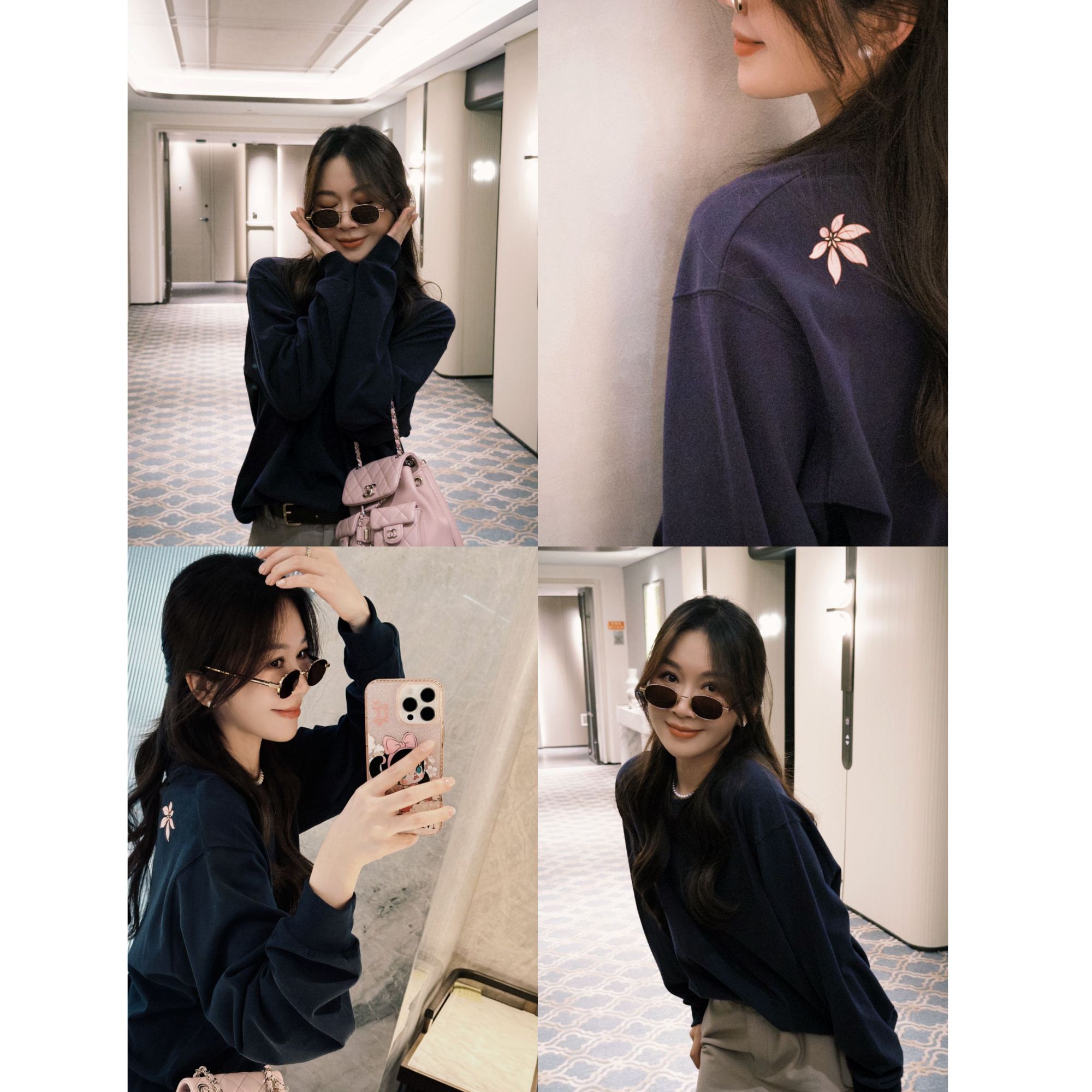 100棉重磅小圆领套头长袖卫衣