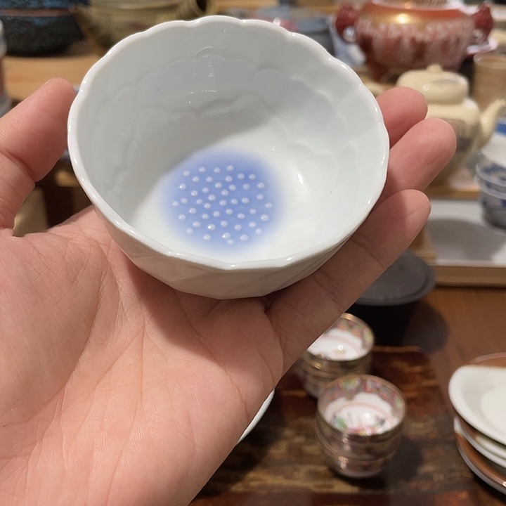 瓷片白瓷好看的杯子哦