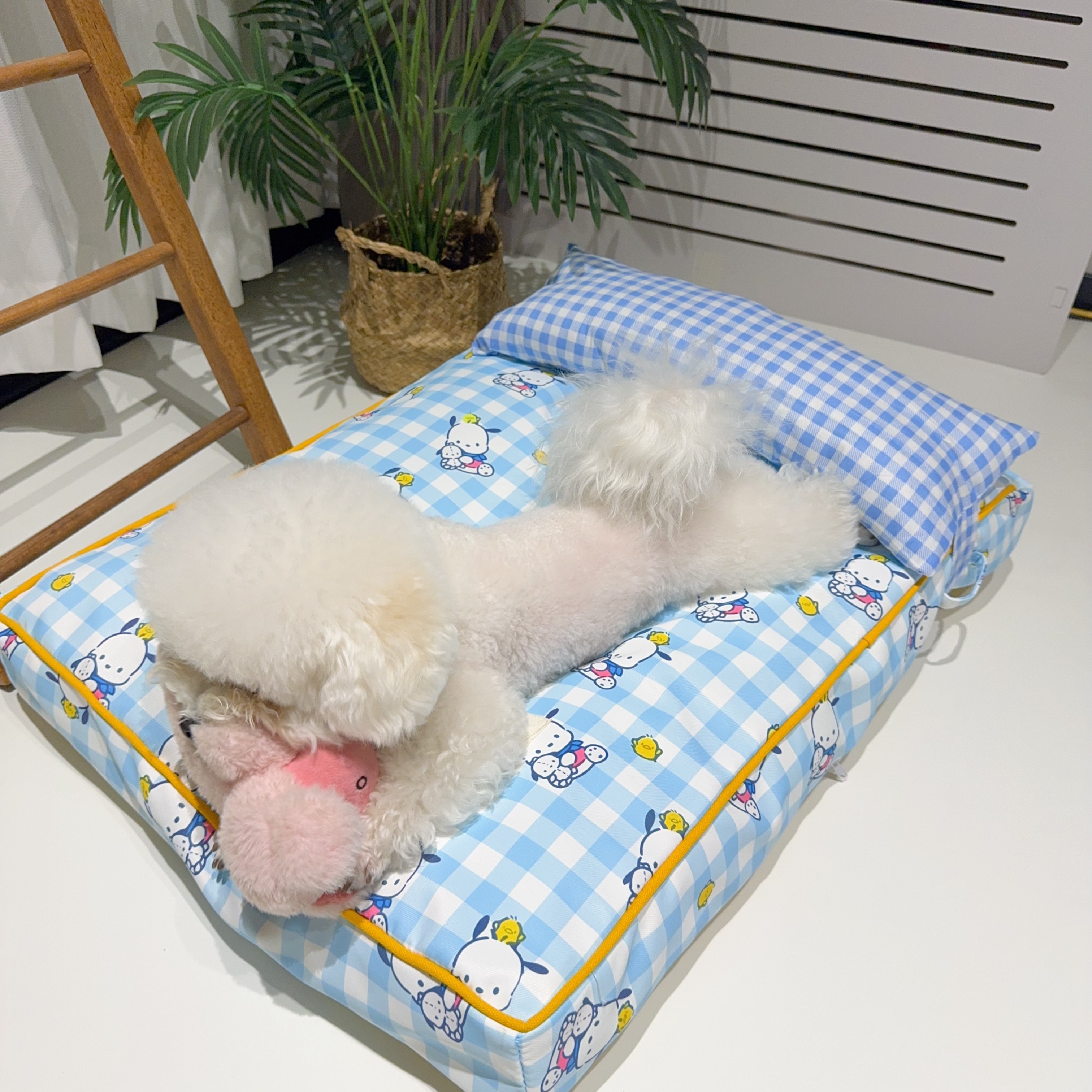 防泼水立体方形床铺带枕头舒适狗窝猫窝宠物狗床比熊泰迪床铺