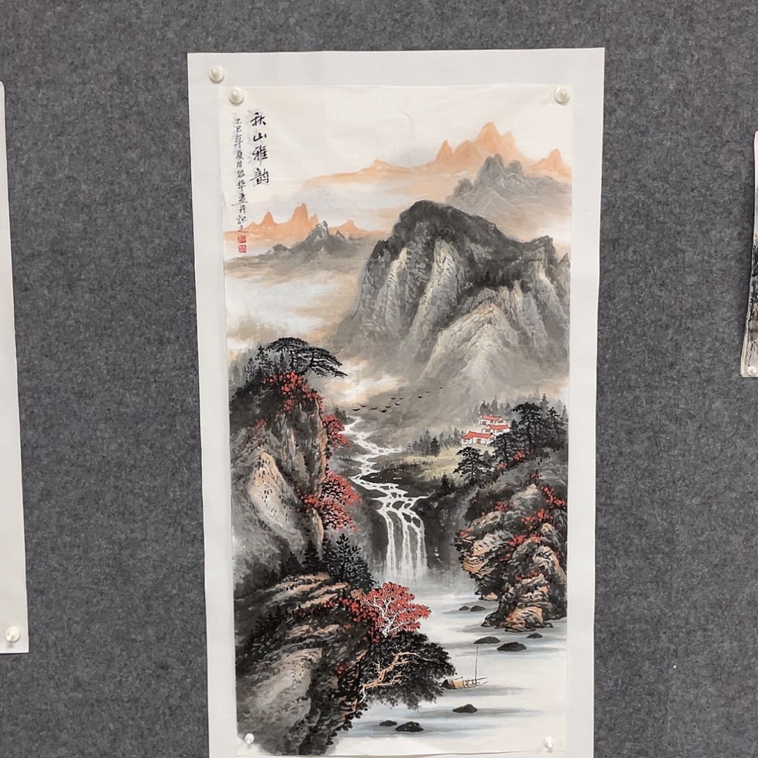 国画四尺138.69画芯 捡漏