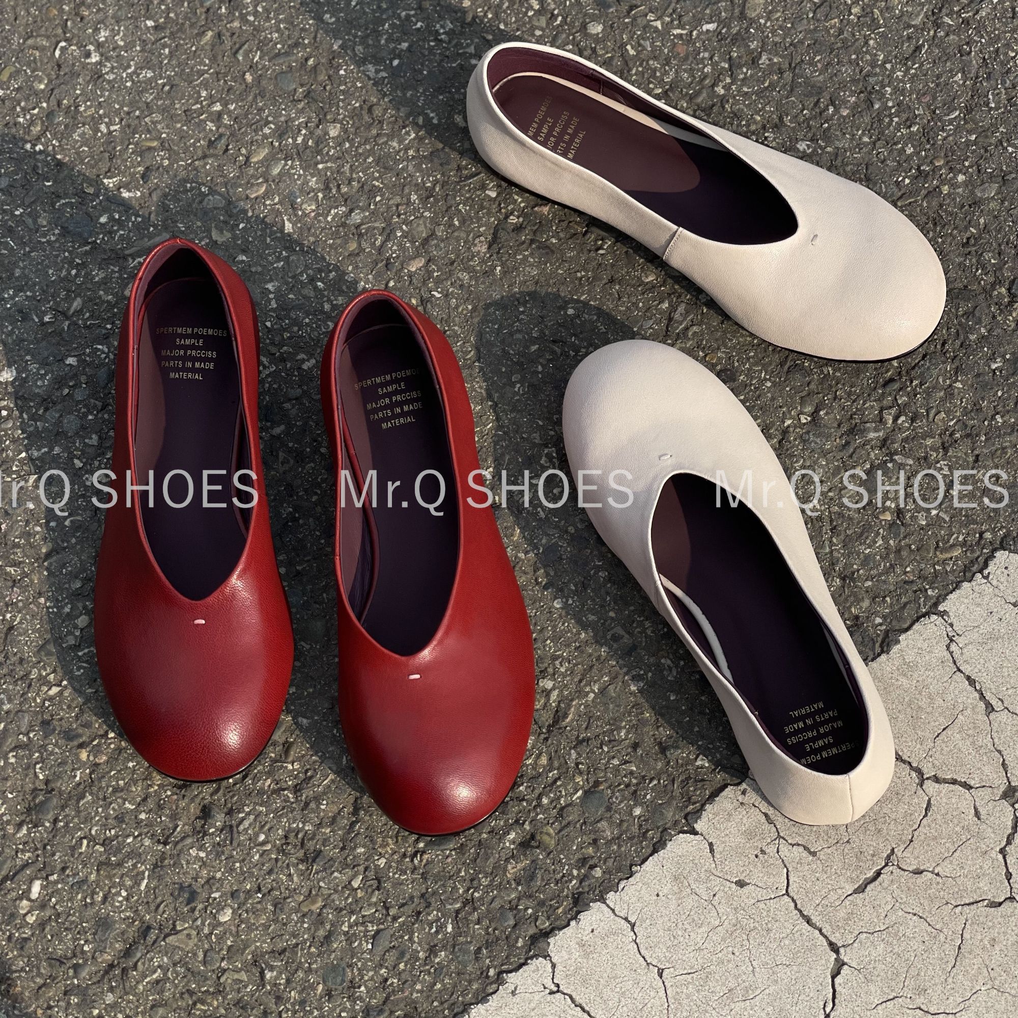 34-40码/跟高2cm/白红/ins风新款圆头简约百搭舒适浅口玛丽珍单鞋