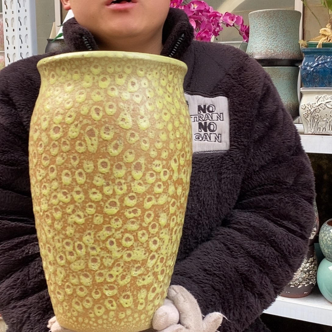 紫砂花盆口19高33正品