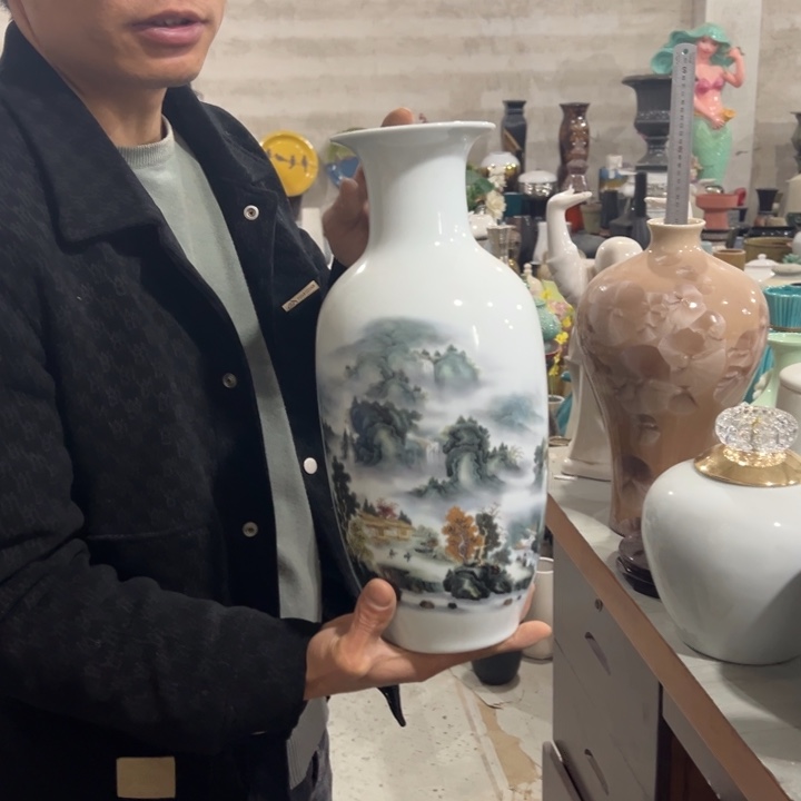 摆件高度35厘米口径7厘米微瑕捡漏