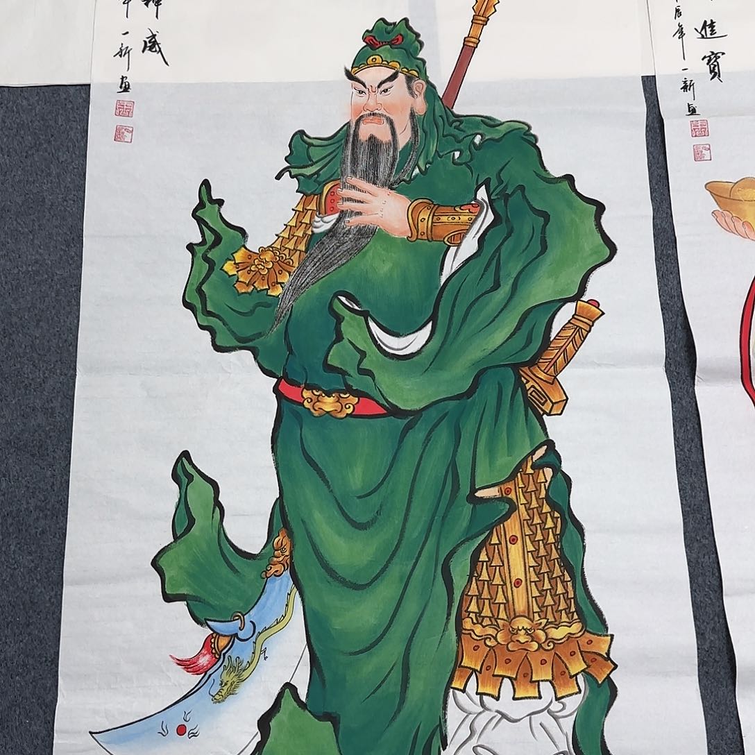 国画尺寸70X138手绘作品