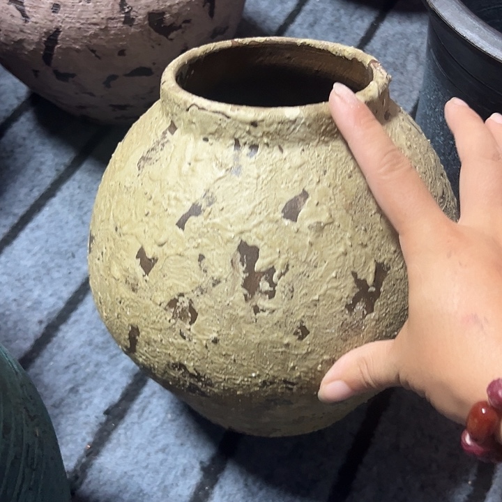 粗陶盆默认打孔高20口11