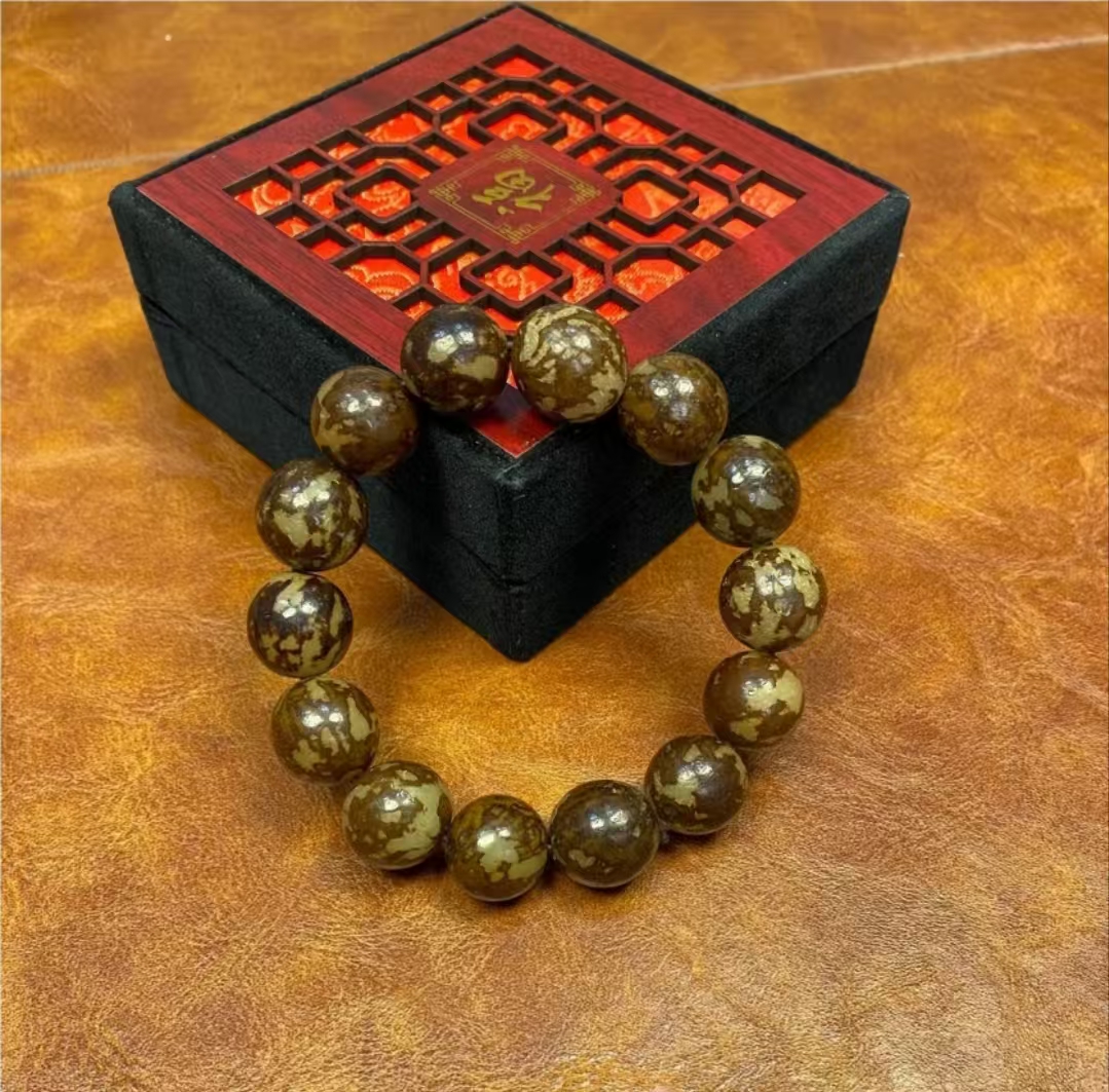 C0491花斑菩提根单圈手串.无礼盒