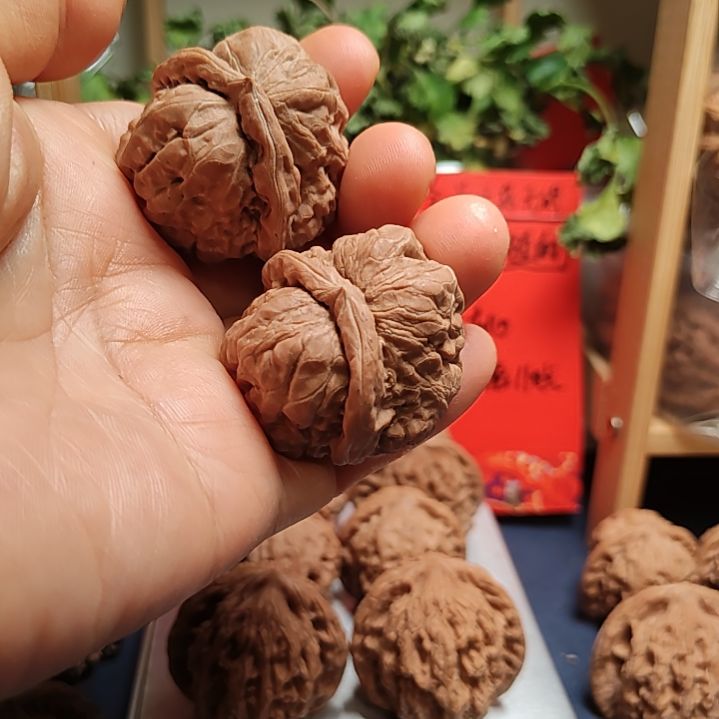 文玩核桃把件33～34的全品蛤蟆
