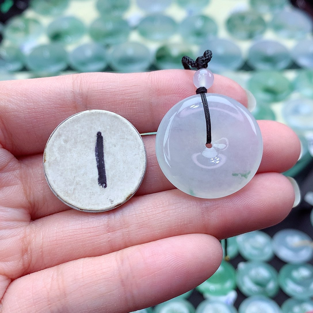 翡翠颈饰未镶嵌37尺寸25.4-5.9