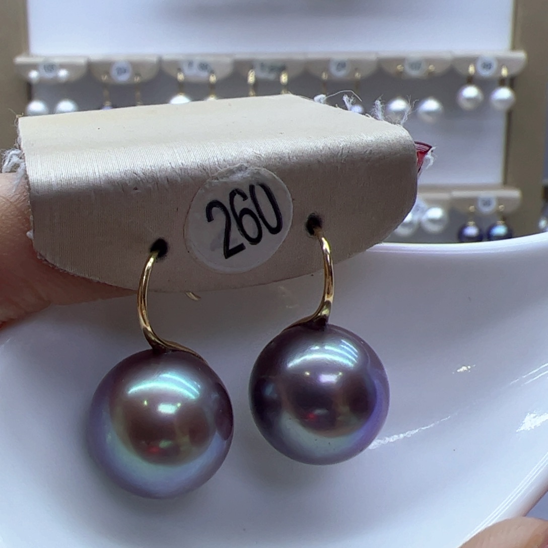 淡水珍珠耳饰18K金镶嵌