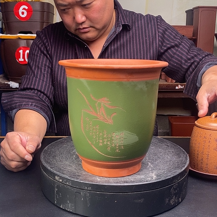紫砂花盆货号一只ZZJ15