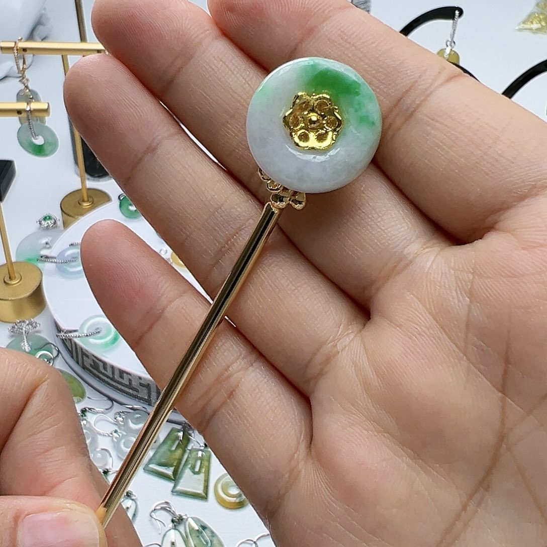 未镶嵌翡翠耳饰天然缅甸A货翡翠