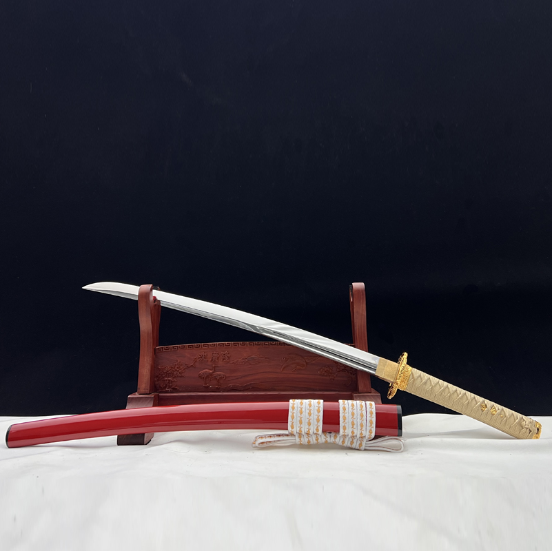 龙泉沈广隆-赤金·鹈首造  5160刀身 镜面  宝剑 未开刃