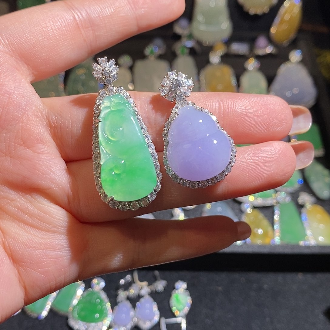 颈饰银S925镶嵌翡翠l**i天然翡翠