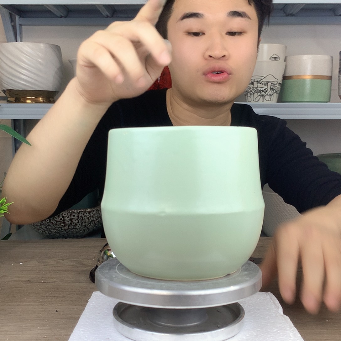 红陶微瑕/汝窑风格13x13一个花盆