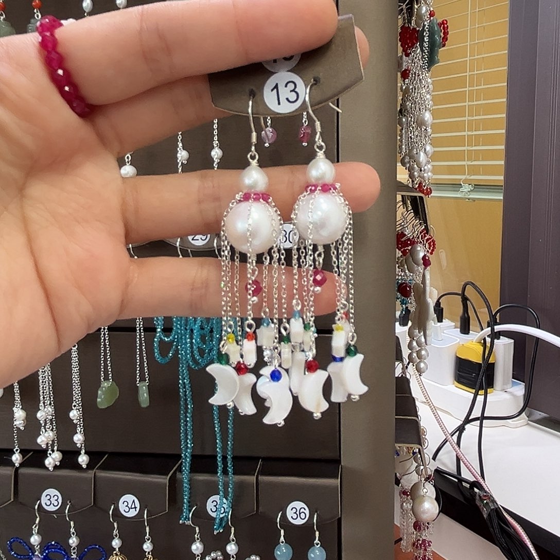 心***念925银博雅手作S925纯银耳饰