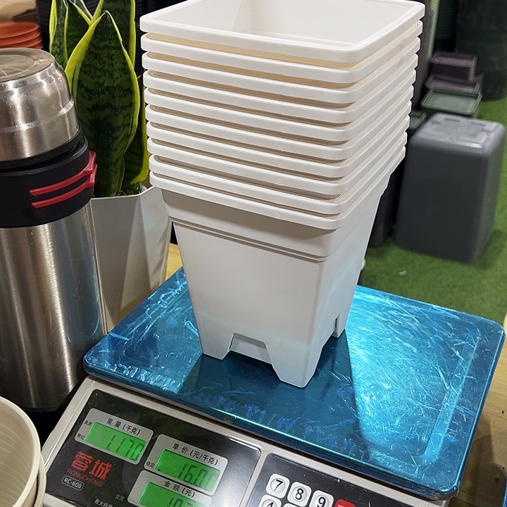 方盆白色口16高18白色无拖10个