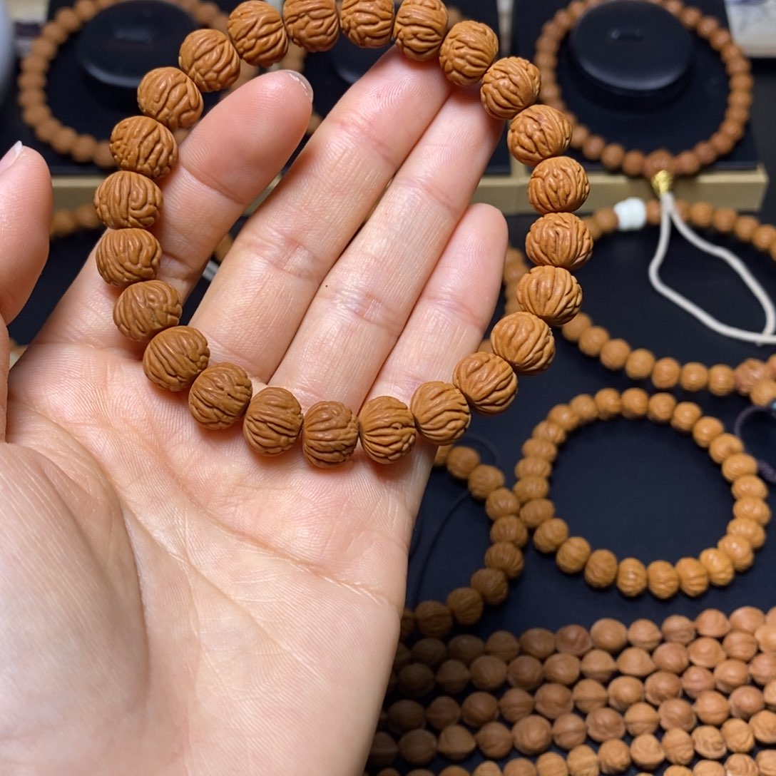 二***头桃核手串秦岭文玩桃核手串