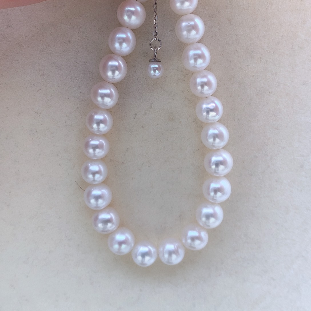 淡水珍珠7-8mm无核手链银S925镶嵌