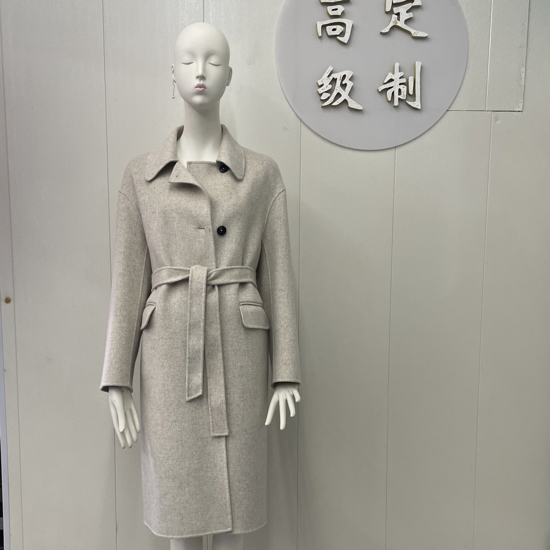 【佳怡私人定制】单品双面羊绒大衣短款落肩袖百搭值得您的拥有