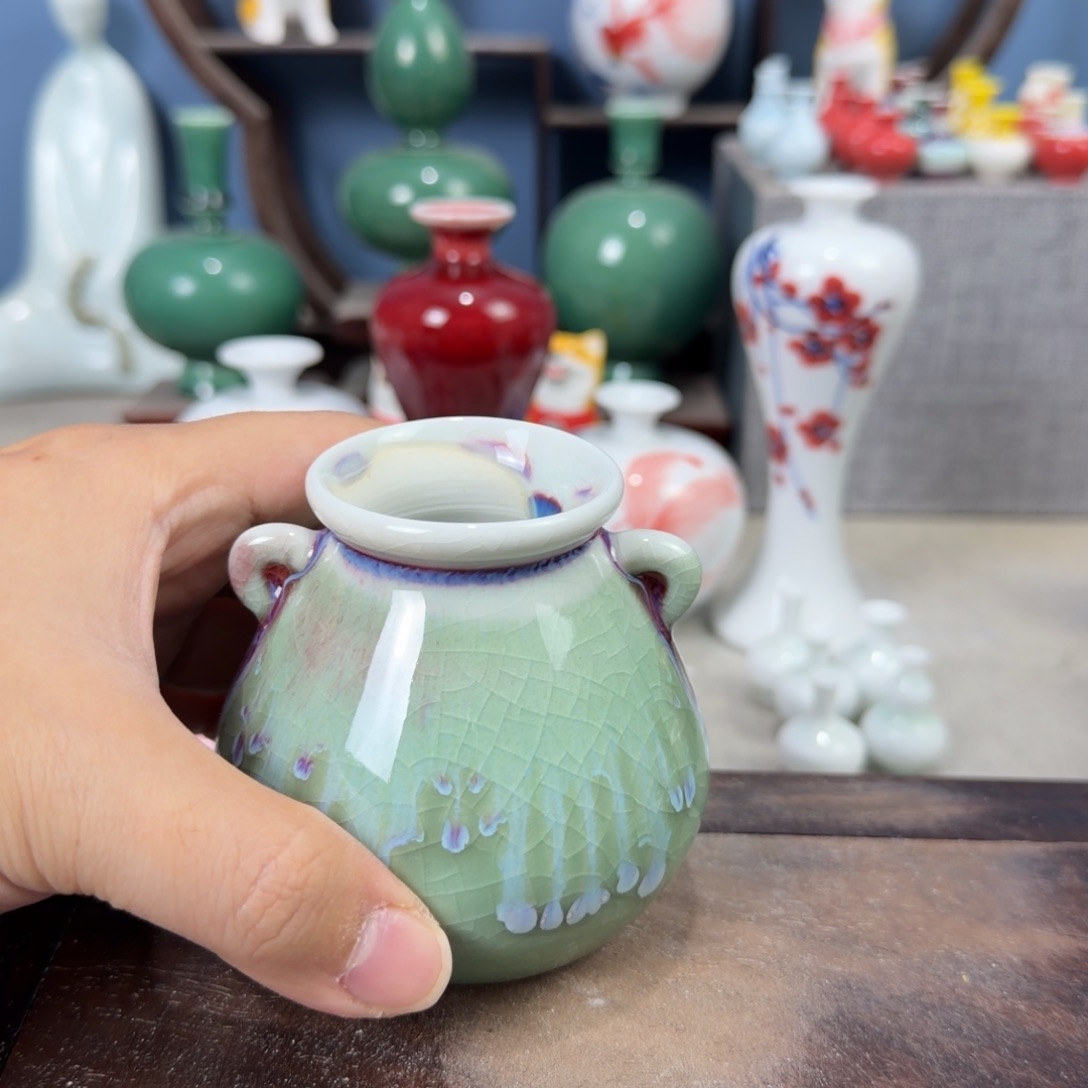 陶瓷手工小花器摆件