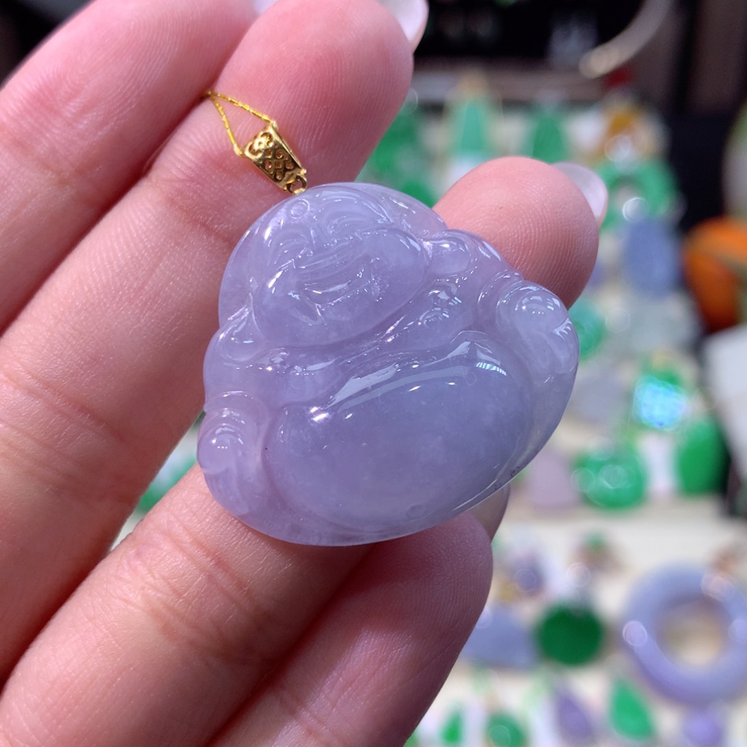 翡翠颈饰18K金镶嵌翡翠